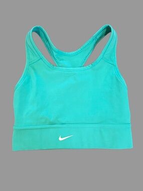Nike Turquoise Racerback Sports Bra with White Swoosh